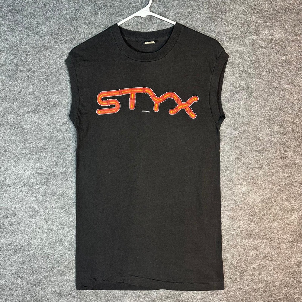 Vintage 1983 STYX Kilroy Was Here Tour Tank Top Single Stitch Hem Mens Medium - Picture 4 of 16